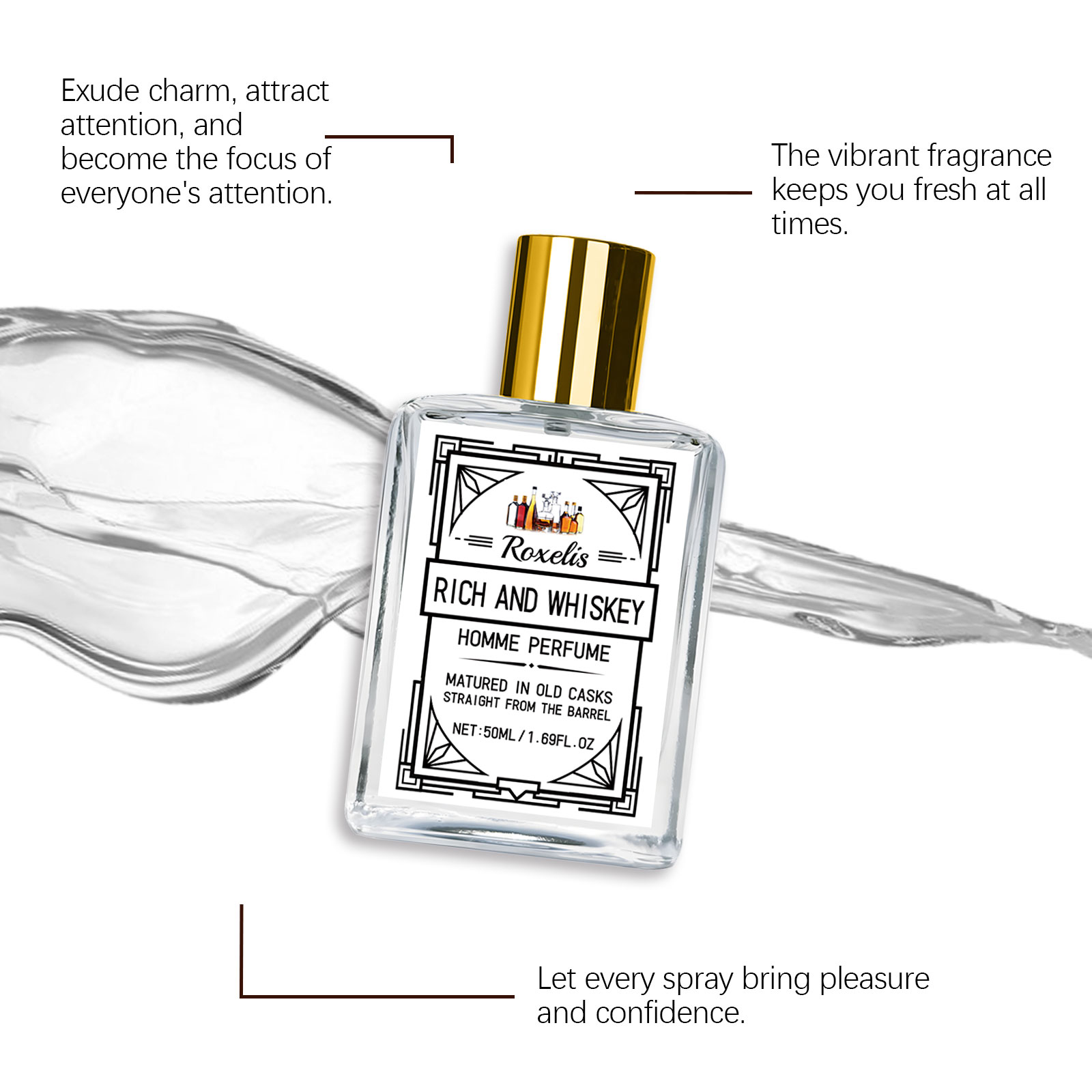 Roxelis 50ml Charm Whisky Parf - Perfume The Fragrance ulasan dan harga